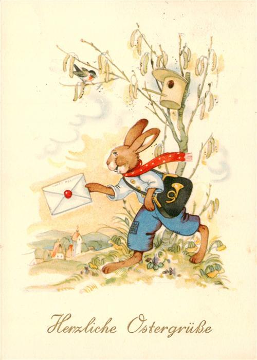 Ostern Easter Paques Pasqua Post Ostergruesse Hase