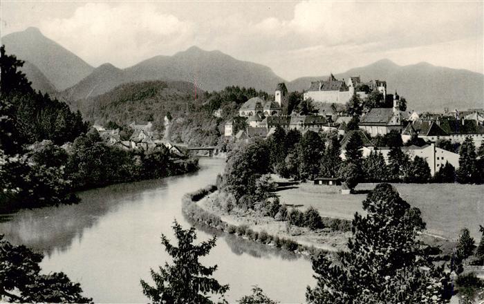 Fuessen Allgaeu Lechpartie mit Schloss Fuessen