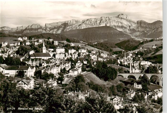 Herisau AR Fliegeraufnahme mit Saentis