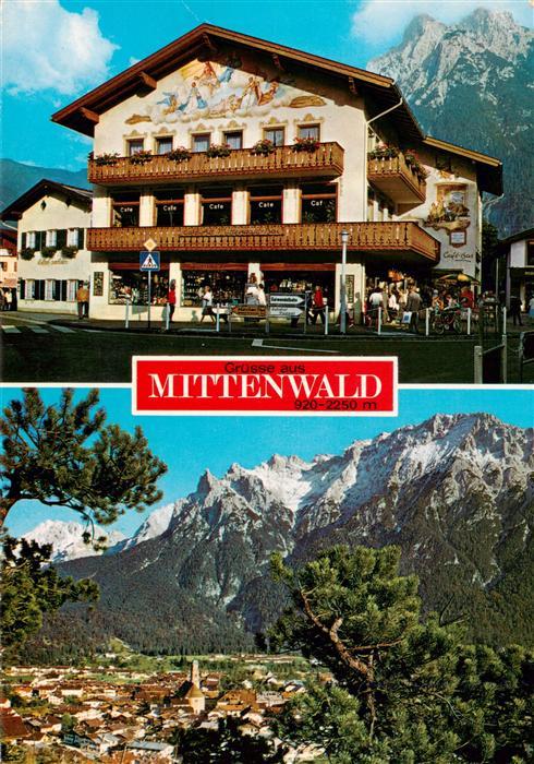 Mittenwald Bayern Geschenkhaus Neuner Panorama mit Karwendel