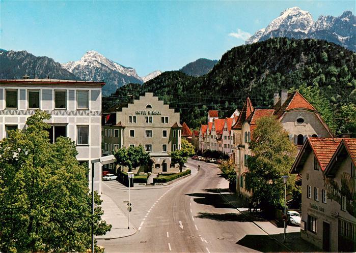 Fuessen Allgaeu mit Straussberg und Saeuling
