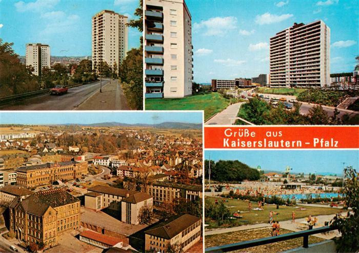 Kaiserslautern Hochhaeuser Bergstrasse Betzenberg Gewerbemuseum Warmfreibad