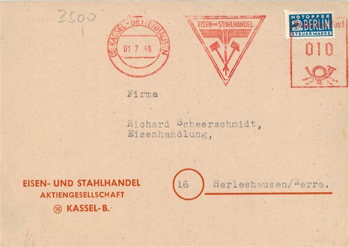 KAssEL  CITY Eisen und Stahlhandel AG Materialanforderung