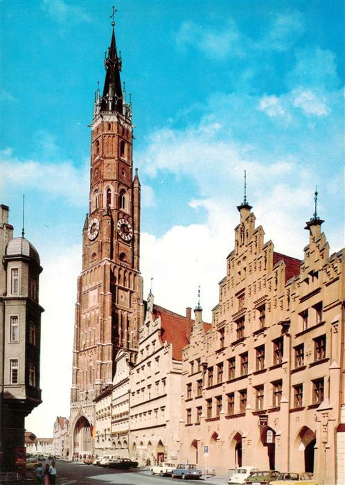 Landshut  Isar Rathaus Kirche