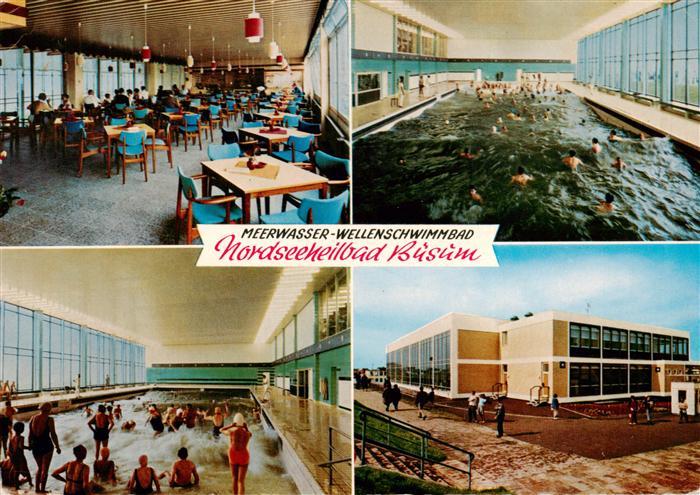 Buesum Nordseebad Meerwasser Wellenschwimmbad Gastraum Halle