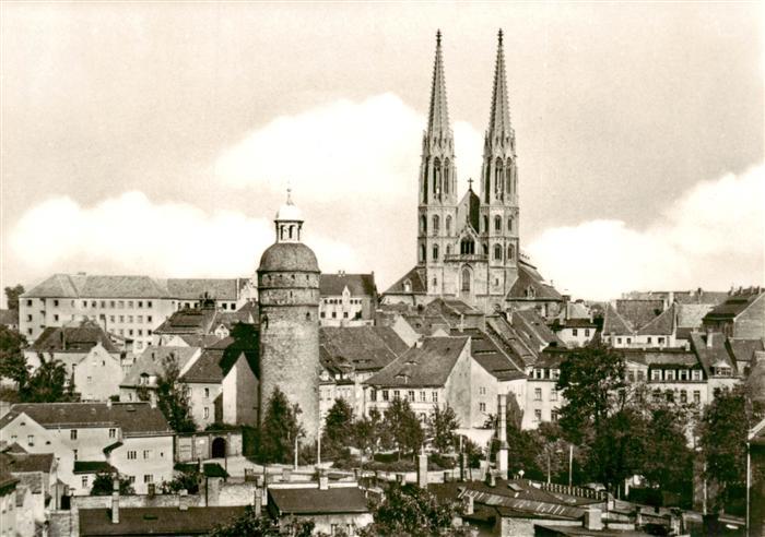 Goerlitz  Sachsen Altstadtblickmit Nicolaiturm und Peterskirche