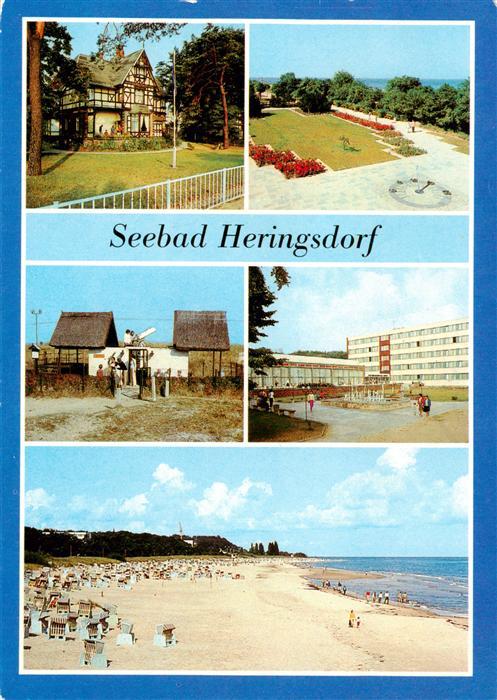 Heringsdorf  Ostseebad Usedom Jugendherberge Herbert Tschaepe Promenade mit Sonn