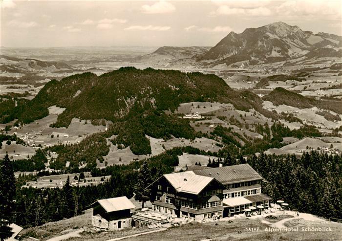 Oberstdorf Alpenhotel Schoenblick Fliegeraufnahme