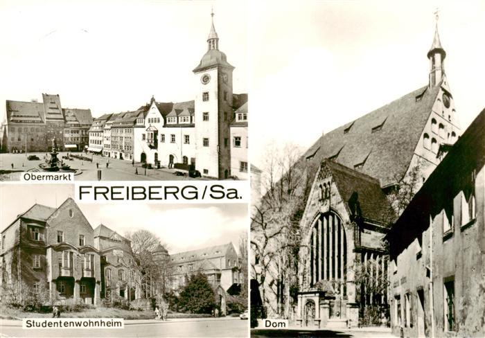 Freiberg  Sachsen Obermarkt Studentenwohnheim Dom