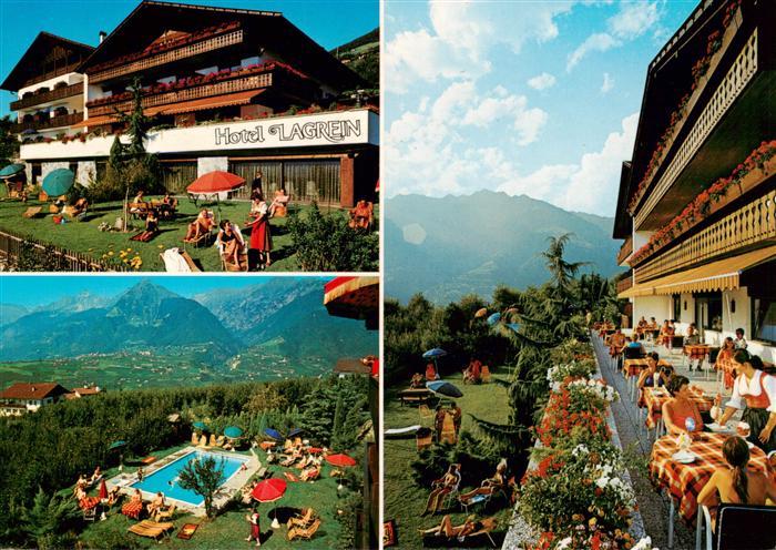 Schenna Meran Trentino IT Hotel Lagrein Pool Terrasse