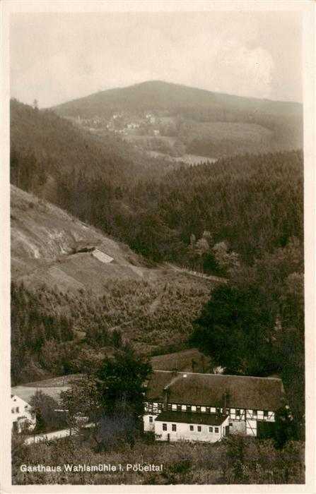 Poebeltal Schmiedeberg Osterzgebirge Gasthaus Wahlsmuehle