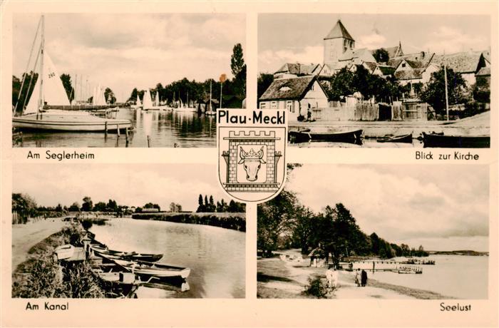 Plau Mecklenburg Am Seglerheim Kirche Am Kanal Strand Seelust