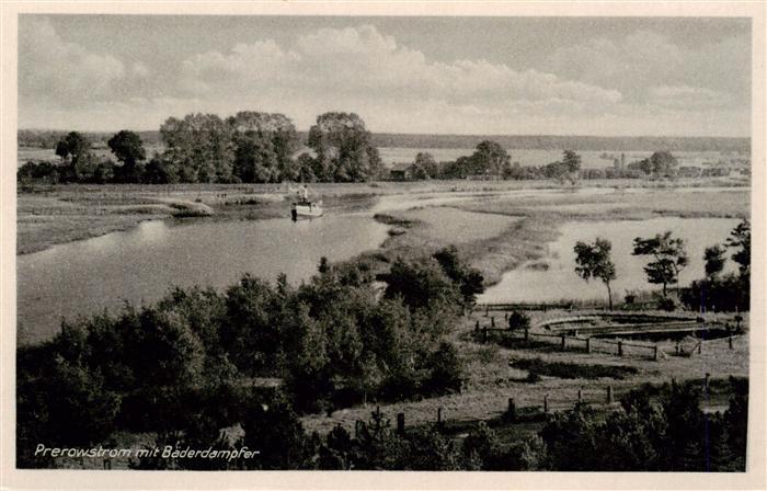 Prerow Ostseebad Prerowstrom mit Baderdampfer