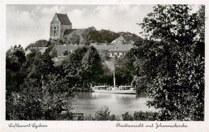 Lychen Stadtansicht mit Johanniskirche