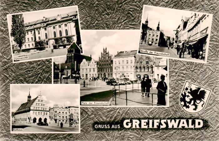 Greifswald Universitaet Strasse der Freundschaft Platz der Freundschaft Rathaus