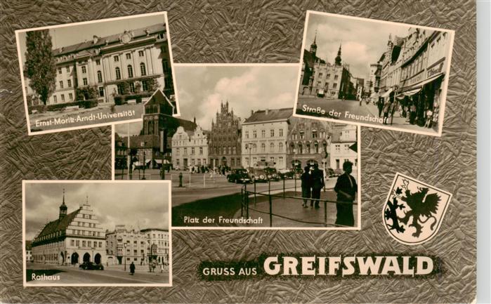 Greifswald Ernst Moritz Arndt Universitaet Strasse der Freundschaft Rathaus Plat