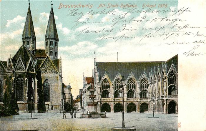 BRAUNSCHWEIG  CITY Altstad Rathaus Kirche