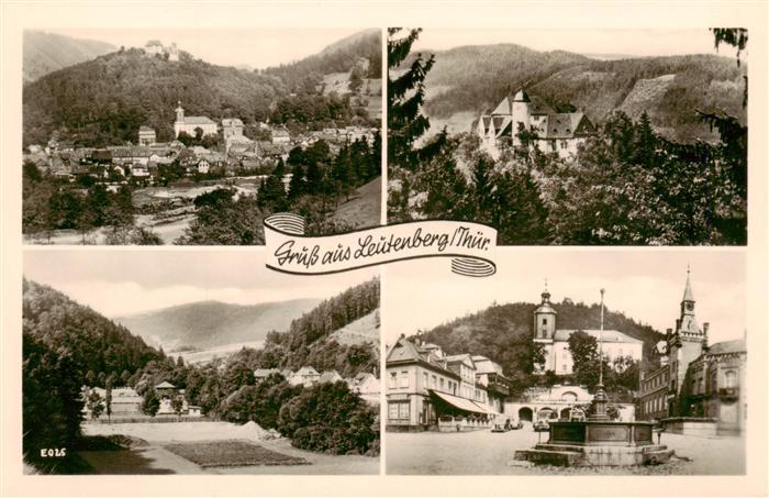 Leutenberg Thueringen Panorama Teilansichten Schloss Brunnen