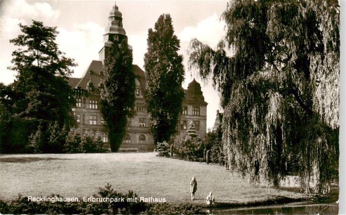 Recklinghausen  Westfalen Erlbruchpark mit Rathaus