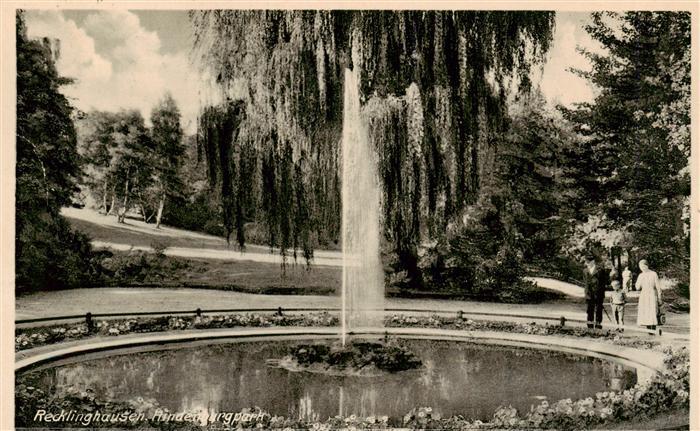 Recklinghausen  Westfalen Hindenburgpark Fontaene