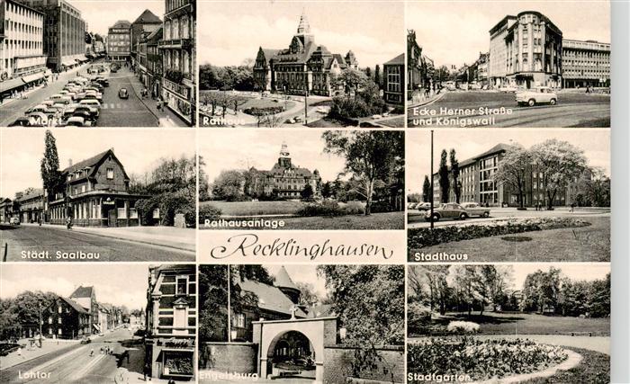 Recklinghausen  Westfalen Markt Saalbau Lohtor Rathaus Rathausanlage Engelsburg