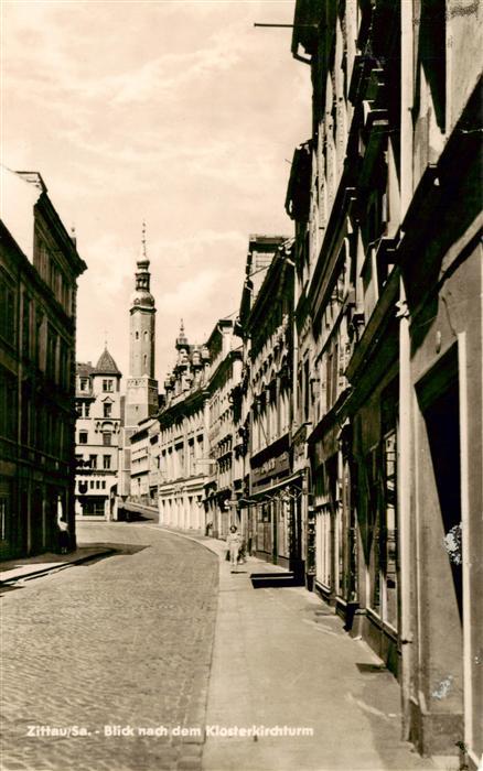Zittau Blick zum Klosterkirchturm