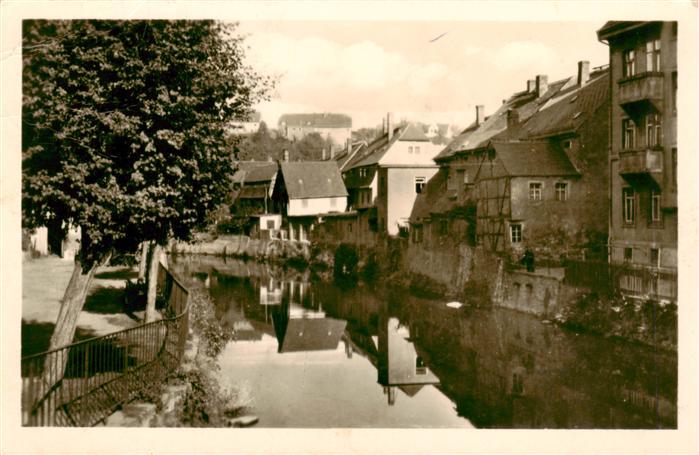 Doebeln Altstadt Haeuserpartie am Fluss