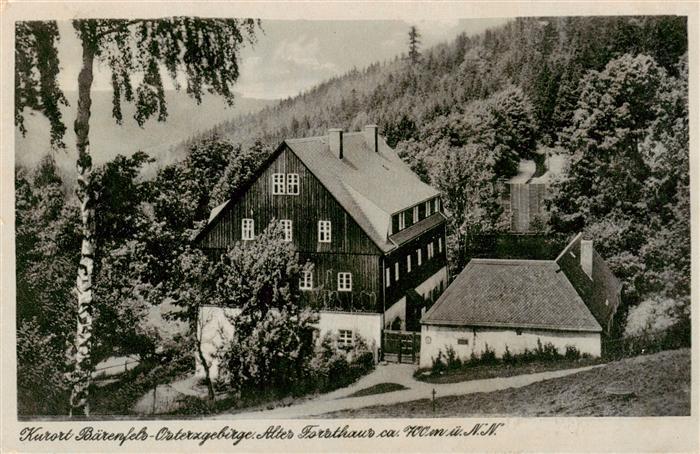 Baerenfels Erzgebirge Altenberg Altes Forsthaus