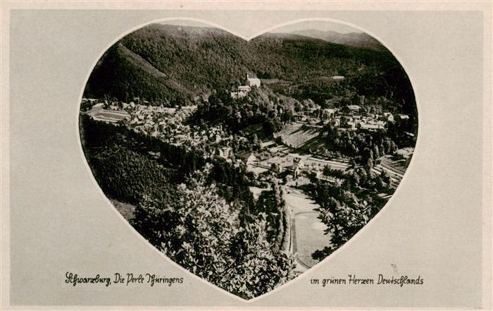 Schwarzburg Thueringer Wald Panorama Herz