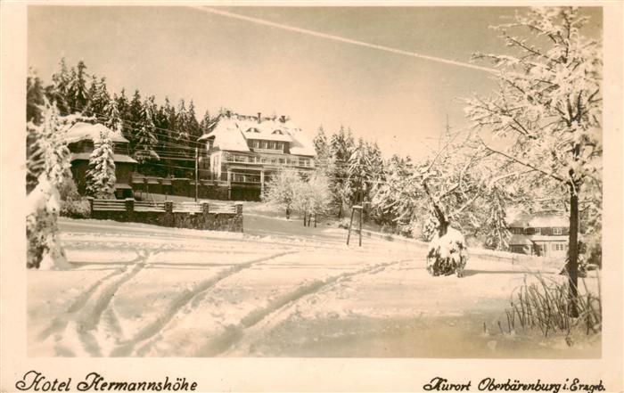 Oberbaerenburg Baerenburg Hotel Hermannshoehe Winterlandschaft Kurort
