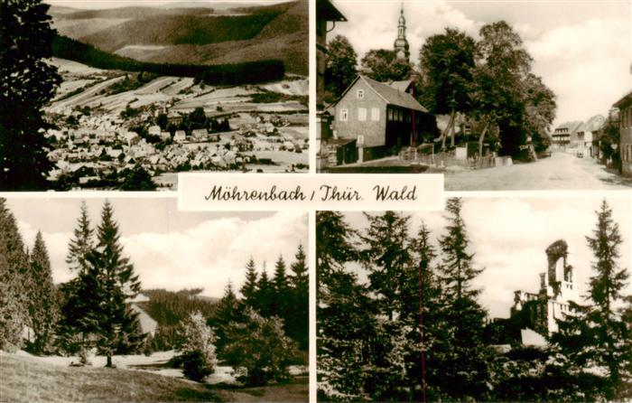 Moehrenbach Panorama Thueringer Wald Ortsstrasse Ruine