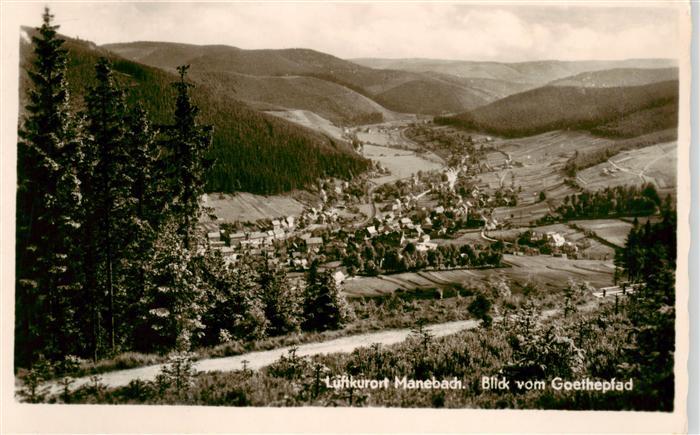 Manebach Panorama Luftkurort Blick vom Goethepfad