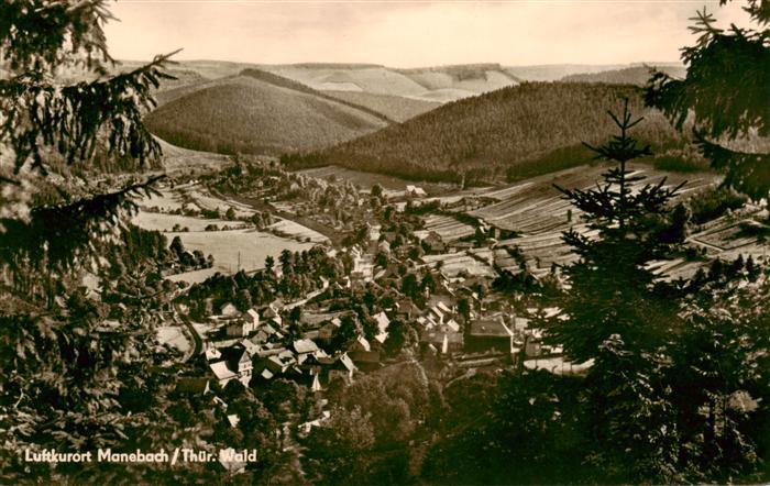Manebach Panorama Luftkurort im Thueringer Wald