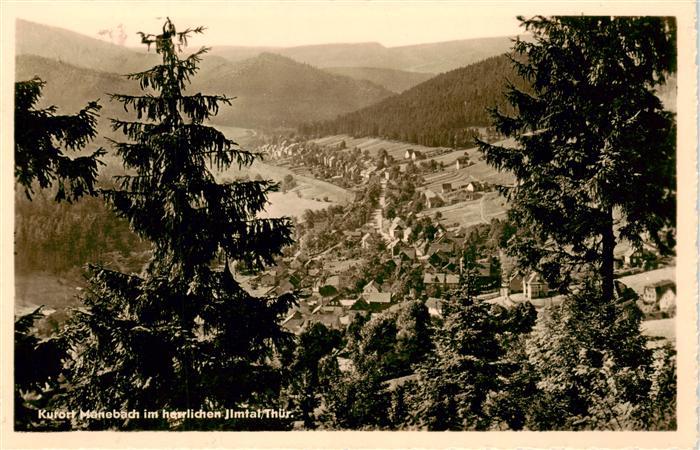 Manebach Panorama Kurort im Ilmtal Thueringer Wald