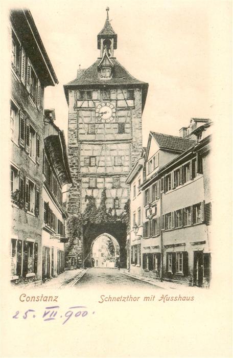 Konstanz Bodensee Schnetztor mit Husshaus