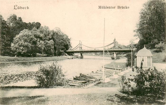 LueBECK  CITY Muehlentor Bruecke