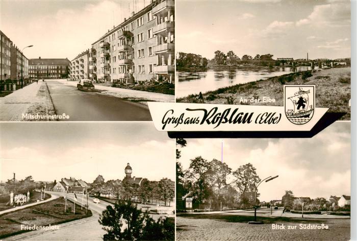 Rosslau Elbe Mitschurinstrasse Elbepartie Friedensplatz Suedstrasse
