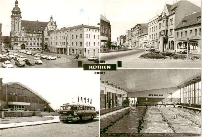 Koethen Anhalt Marktplatz Rathaus Stadthaus Ernst Thaelmann Strasse Sporthalle 2