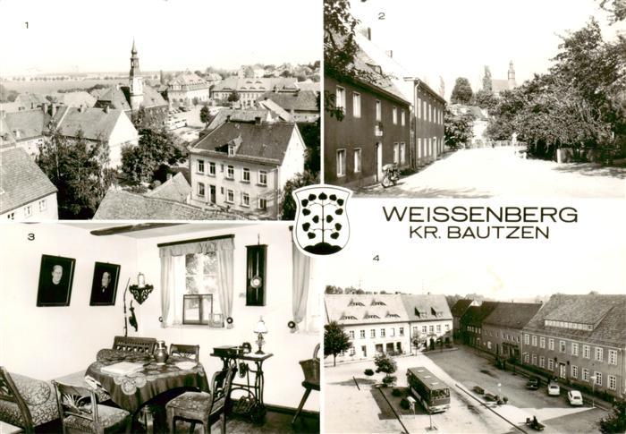 Weissenberg Sachsen Blick zum Aug Bebel Platz Teilansicht Museum Alte Pfefferkue