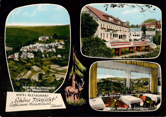 Neuweilnau Weilrod Blick vom Wolfsknueppel Hotel Restaurant Schoene Aussicht Bli