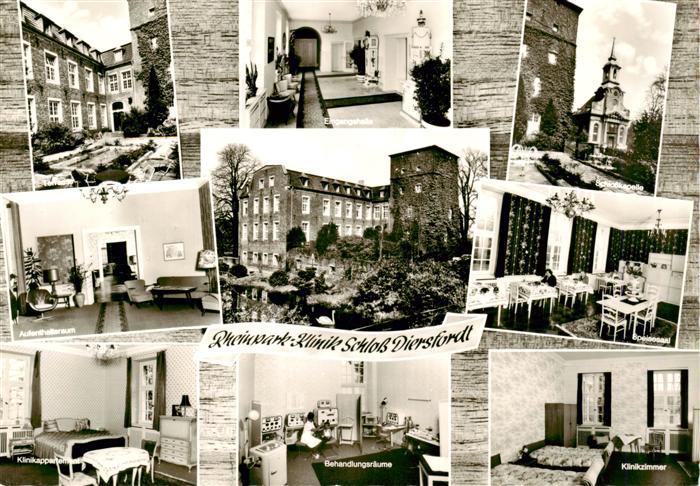Diersfordt Rheinpark Klinik Schloss Diersfordt Eingangshalle Schlosskapelle Aufe