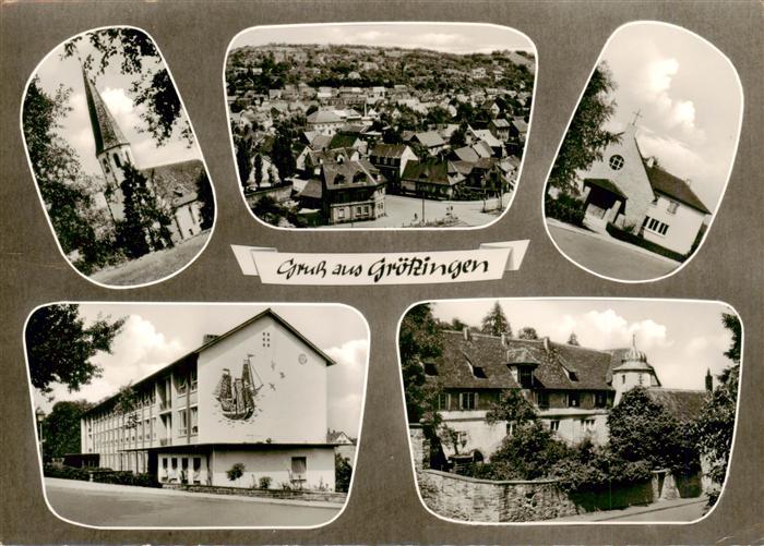 Groetzingen Karlsruhe Kirche Panorama Schule Schloss