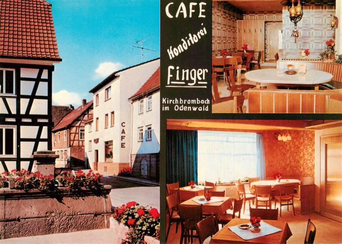Kirchbrombach Brombachtal Odenwald Cafe Konditorei Finger Gastraeume