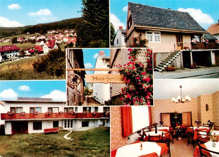 Gras-Ellenbach Grasellenbach Haus Gertrud Gastraum Treppenaufgang zur Terrasse P