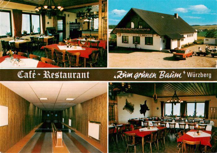 Wuerzberg Michelstadt Cafe Restaurant Zum gruenen Baum Gastraeume Kegelbahn
