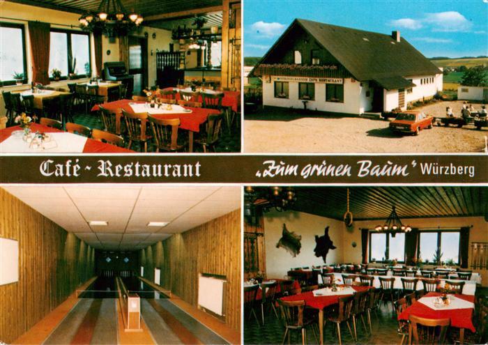 Wuerzberg Michelstadt Cafe Restaurant Zum gruenen Baum Gastraeume Kegelbahn