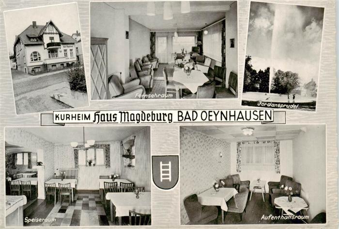Bad Oeynhausen Kurheim Haus Magdeburg Fernsehraum Jordansprudel Speiseraum Aufen