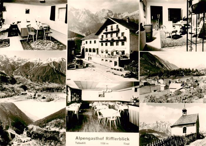 Tobadill Tirol AT Alpengasthof Rifflerblick Gastraeume Panorama Kapelle