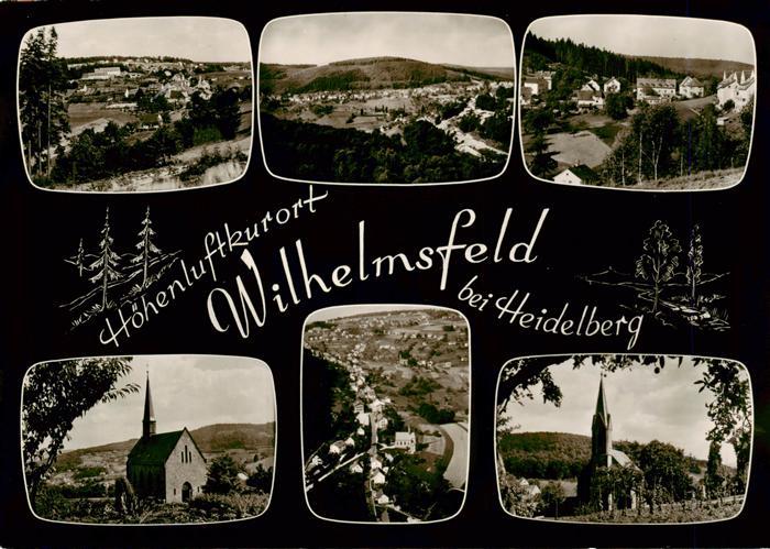 Wilhelmsfeld Panorama Kirchen Fliegeraufnahme