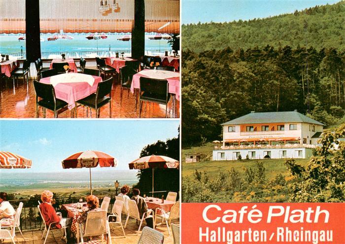 Hallgarten Rheingau Cafe Plath Hotel Garni Gastraum Terrasse